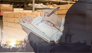 貨物到港，海關(guān)方形